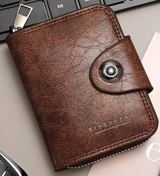 Mens Accordion Wallet | 16 Card Slots PU Leather Multi Card Holder with Magnetic Closure & Coin Pocket – Light Brown Kemu |Fashion Home Kitchen Beauty