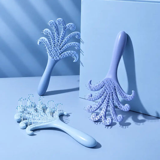 Light Blue Octopus Scalp Massage Brush – Wet & Dry, 1 Piece