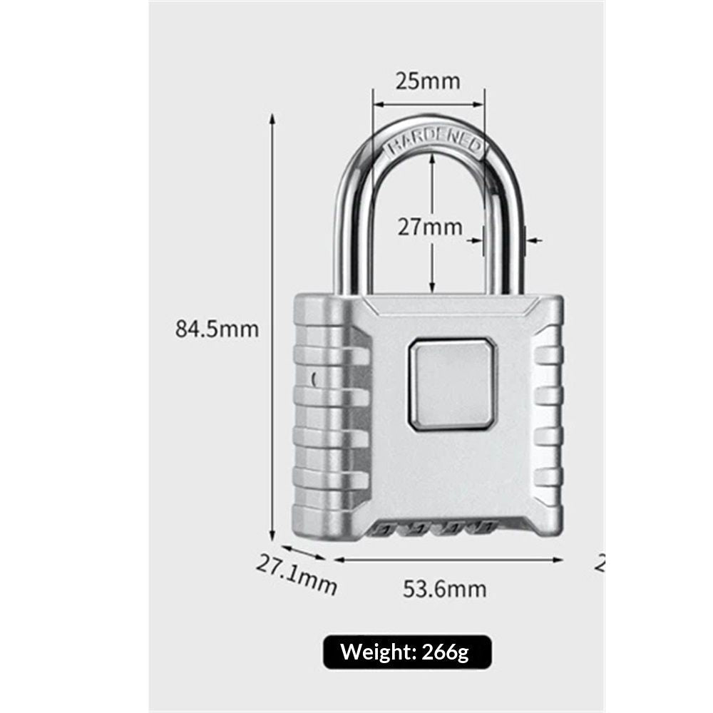 1-piece set of heavy-duty 4-digit password lock, one click unlock, error proof function, waterproof large outdoor padlock, suitable for school gym storage cabinets, fences, doors, storage units (silver) Kemu |Fashion Home Kitchen Beauty